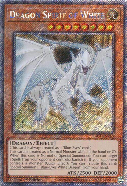 Dragon Spirit of White [RA04-EN265] Platinum Secret Rare | The Time Vault CA