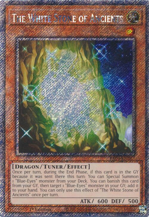 The White Stone of Ancients [RA04-EN267] Platinum Secret Rare | The Time Vault CA
