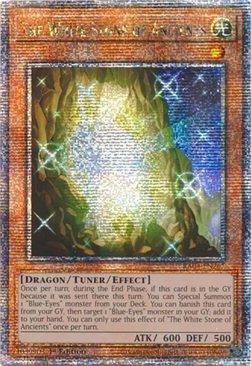 The White Stone of Ancients [RA04-EN267] Quarter Century Secret Rare | The Time Vault CA