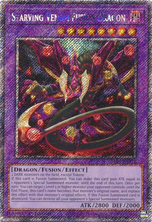 Starving Venom Fusion Dragon [RA04-EN272] Platinum Secret Rare | The Time Vault CA