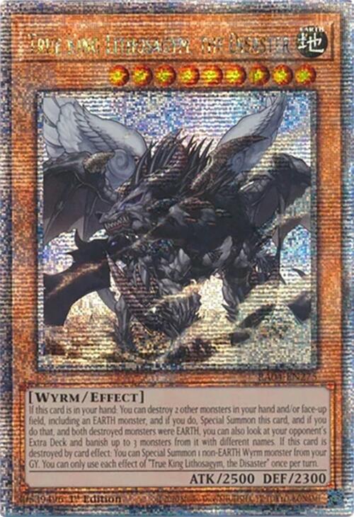 True King Lithosagym, the Disaster [RA04-EN275] Quarter Century Secret Rare | The Time Vault CA