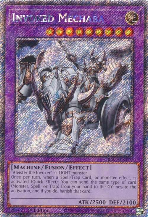 Invoked Mechaba [RA04-EN279] Platinum Secret Rare | The Time Vault CA