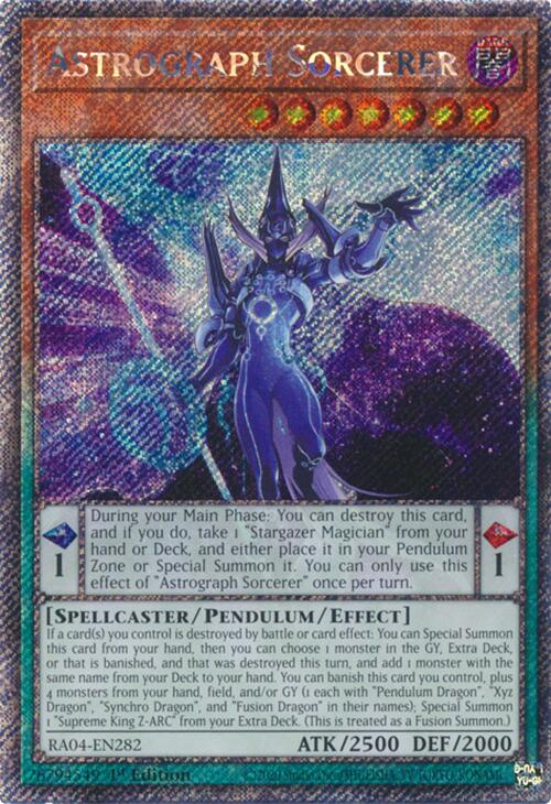 Astrograph Sorcerer [RA04-EN282] Platinum Secret Rare | The Time Vault CA
