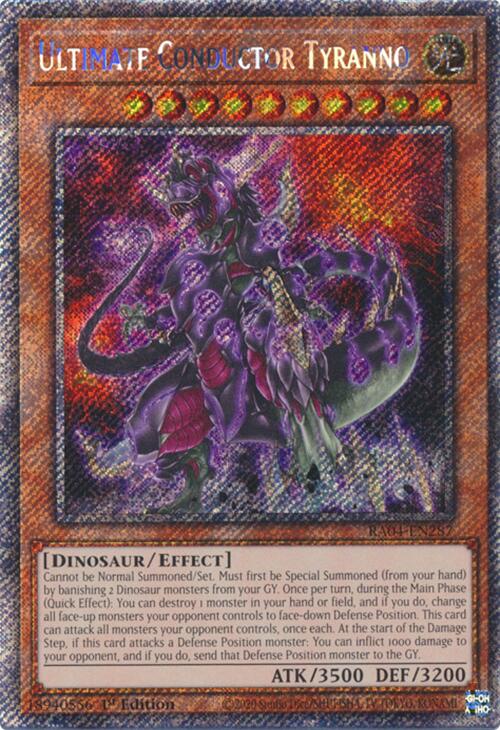 Ultimate Conductor Tyranno [RA04-EN287] Platinum Secret Rare | The Time Vault CA