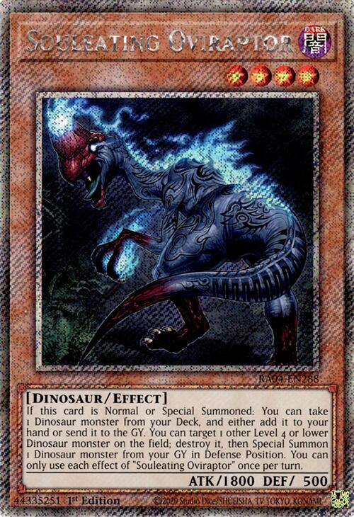 Souleating Oviraptor [RA04-EN288] Platinum Secret Rare | The Time Vault CA
