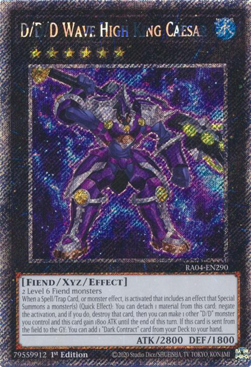 D/D/D Wave High King Caesar [RA04-EN290] Platinum Secret Rare | The Time Vault CA