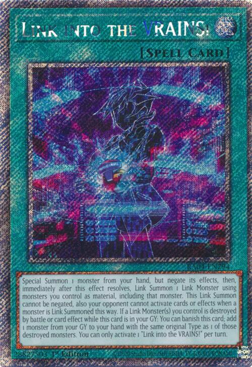 Link into the VRAINS! [RA04-EN294] Platinum Secret Rare | The Time Vault CA
