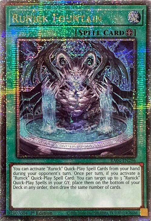 Runick Fountain [RA04-EN296] Quarter Century Secret Rare | The Time Vault CA