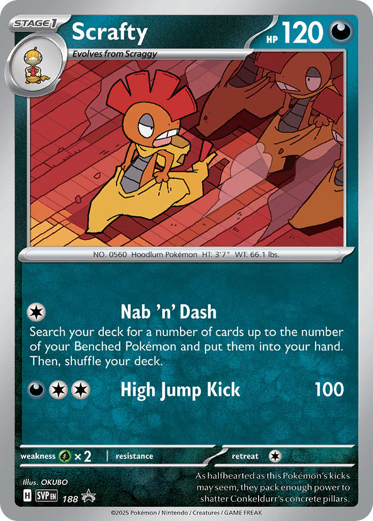 Scrafty (188) [Scarlet & Violet: Black Star Promos] | The Time Vault CA