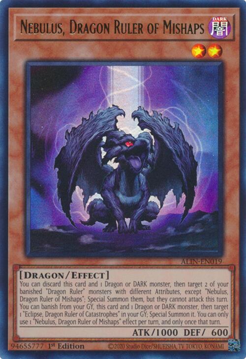 Nebulus, Dragon Ruler of Mishaps [ALIN-EN019] Ultra Rare | The Time Vault CA