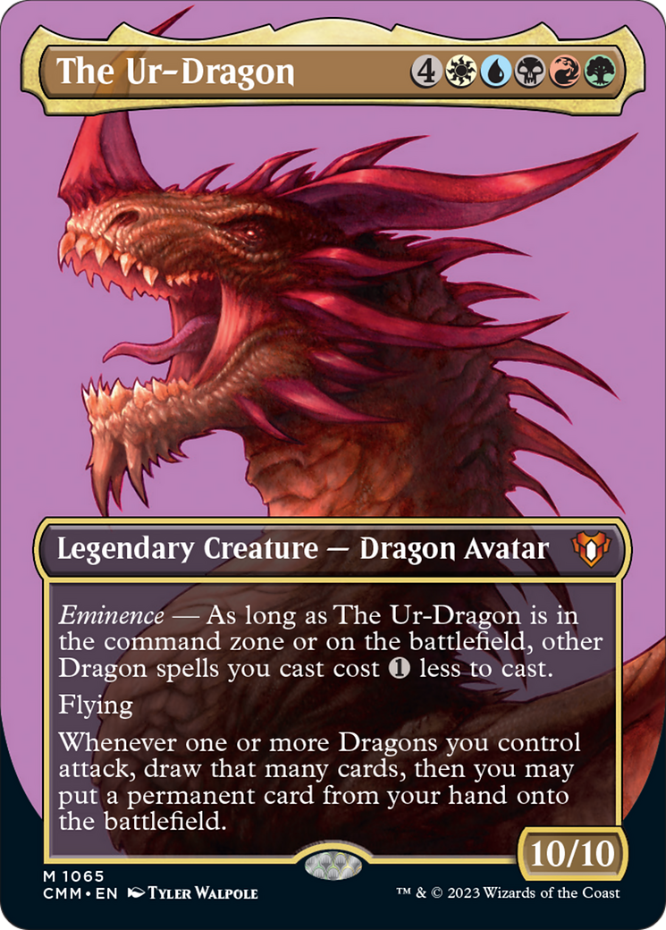 The Ur-Dragon (Borderless Textured Foil Frame Break) [Commander Masters] | The Time Vault CA