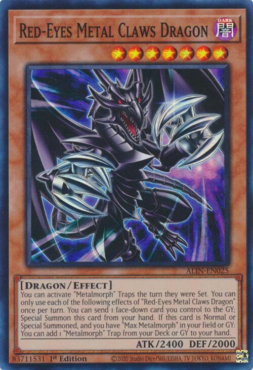Red-Eyes Metal Claws Dragon [ALIN-EN025] Super Rare | The Time Vault CA