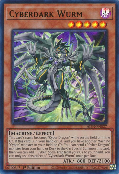 Cyberdark Wurm [ALIN-EN027] Ultra Rare | The Time Vault CA