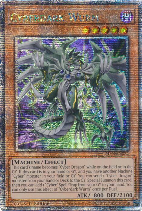 Cyberdark Wurm [ALIN-EN027] Quarter Century Secret Rare | The Time Vault CA