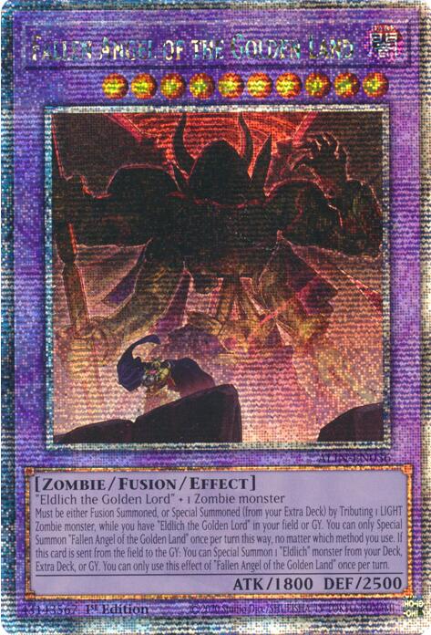Fallen Angel of the Golden Land [ALIN-EN036] Quarter Century Secret Rare | The Time Vault CA