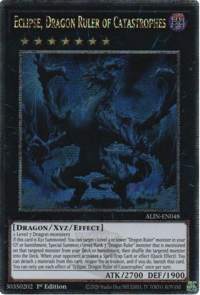 Eclipse, Dragon Ruler of Catastrophes [ALIN-EN048] Quarter Century Secret Rare | The Time Vault CA