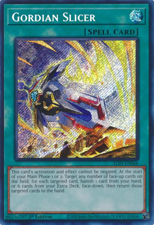 Gordian Slicer [ALIN-EN066] Secret Rare | The Time Vault CA