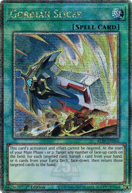 Gordian Slicer [ALIN-EN066] Quarter Century Secret Rare | The Time Vault CA