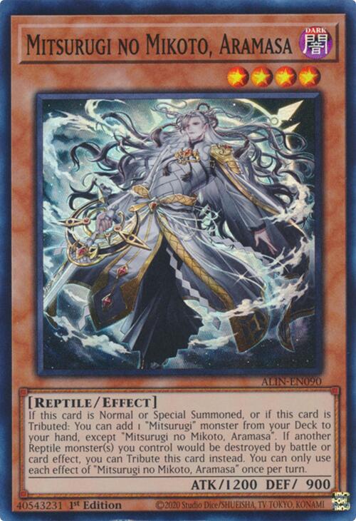 Mitsurugi no Mikoto, Aramasa [ALIN-EN090] Super Rare | The Time Vault CA