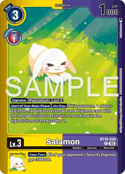 Salamon [BT16-030] (Limited Card Pack -Billion Bullet-) [Limited Card Pack -Billion Bullet-] | The Time Vault CA