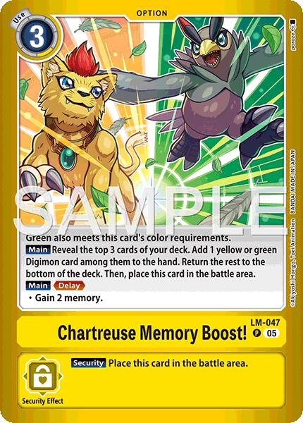 Chartreuse Memory Boost! [LM-047] (Limited Card Pack -Billion Bullet-) [Limited Card Pack -Billion Bullet-] | The Time Vault CA