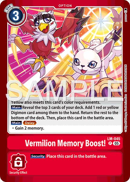 Vermillion Memory Boost! [LM-045] (Limited Card Pack -Billion Bullet-) [Limited Card Pack -Billion Bullet-] | The Time Vault CA
