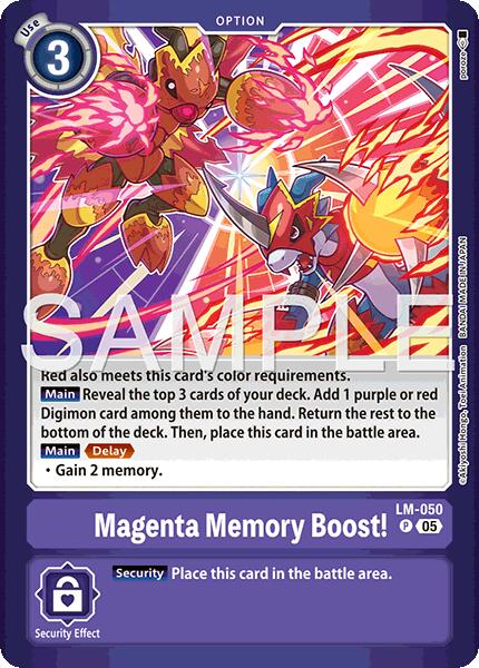 Magenta Memory Boost! [LM-050] (Limited Card Pack -Billion Bullet-) [Limited Card Pack -Billion Bullet-] | The Time Vault CA