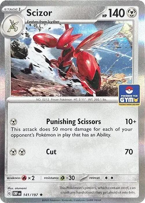 Scizor (141/197) (Pokemon Gym Promo) [Scarlet & Violet: Obsidian Flames] | The Time Vault CA