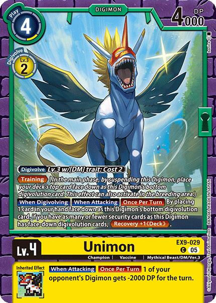 Unimon [EX9-029] [Versus Monsters] | The Time Vault CA