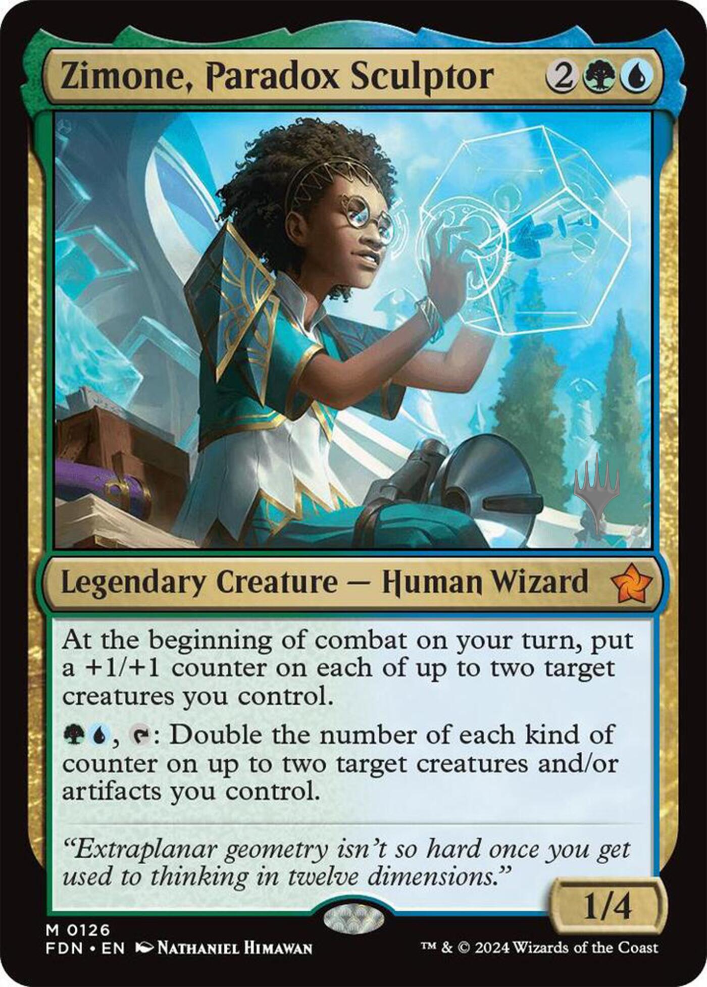 Zimone, Paradox Sculptor (Promo Pack) [Foundations Promos] | The Time Vault CA
