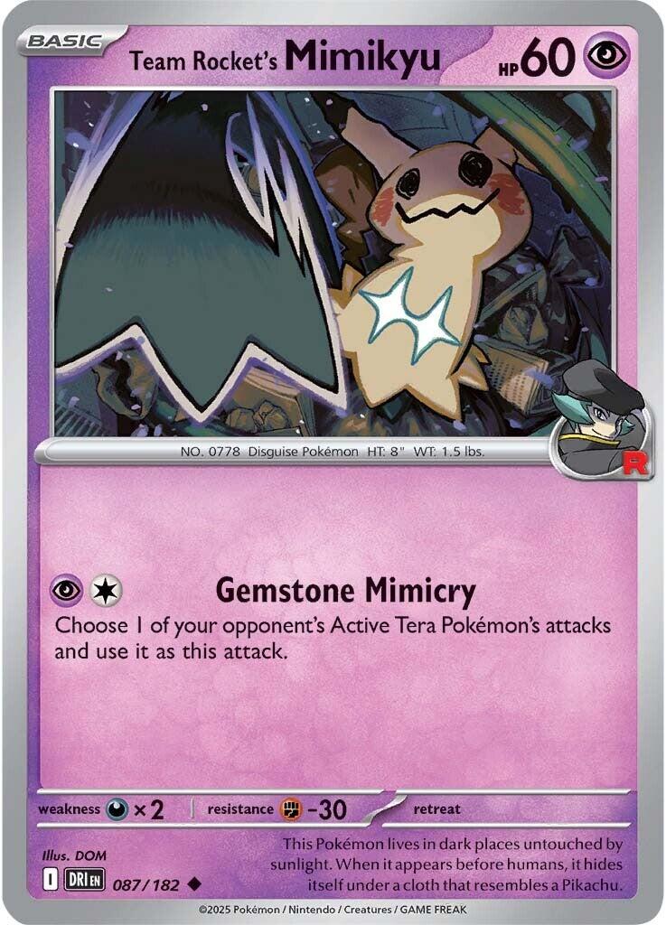 Team Rocket's Mimikyu (087/182) [Scarlet & Violet: Destined Rivals] | The Time Vault CA