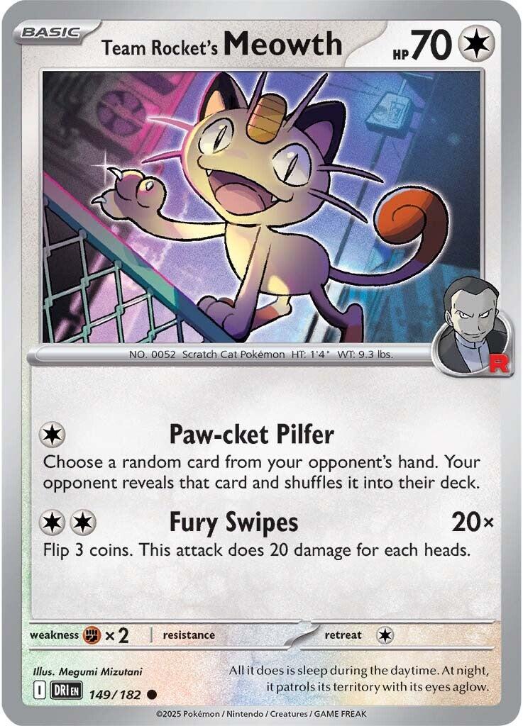 Team Rocket's Meowth (149/182) [Scarlet & Violet: Destined Rivals] | The Time Vault CA