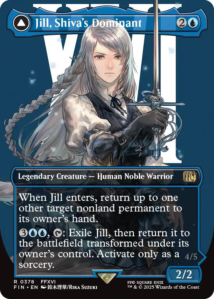Jill, Shiva's Dominant // Shiva, Warden of Ice (Borderless) [FINAL FANTASY] | The Time Vault CA
