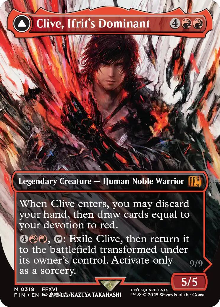 Clive, Ifrit's Dominant // Ifrit, Warden of Inferno (Borderless) (0318) [FINAL FANTASY] | The Time Vault CA