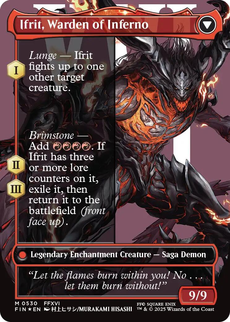 Clive, Ifrit's Dominant // Ifrit, Warden of Inferno (Borderless) (Surge Foil) [FINAL FANTASY] | The Time Vault CA