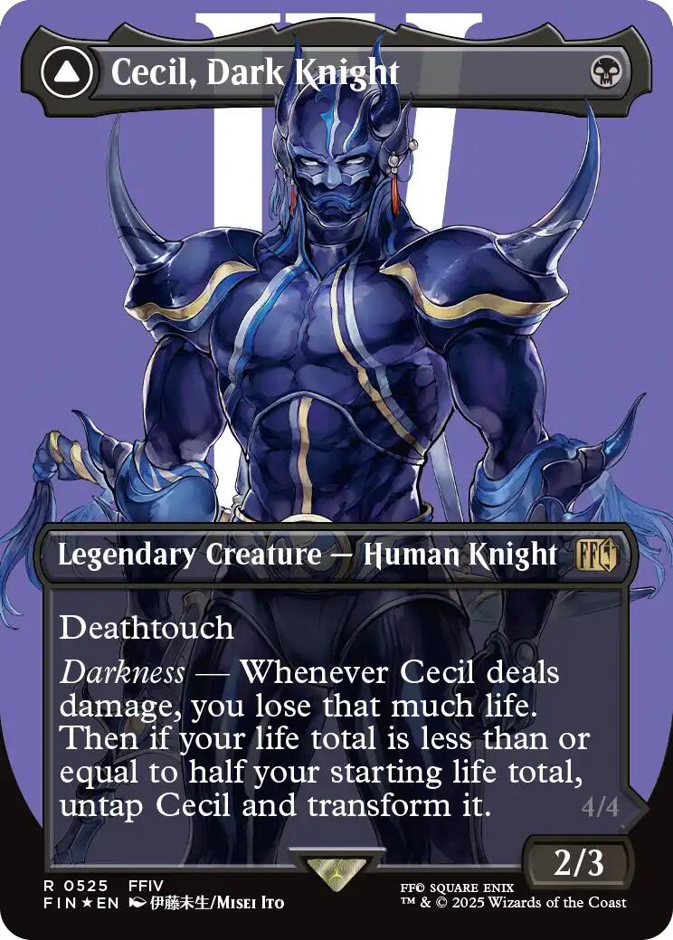 Cecil, Dark Knight // Cecil, Redeemed Paladin (Borderless) (Surge Foil) [FINAL FANTASY] | The Time Vault CA
