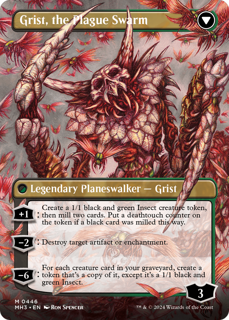 Grist, Voracious Larva // Grist, the Plague Swarm (Borderless) [Modern Horizons 3] | The Time Vault CA