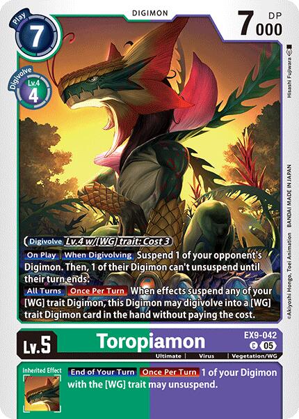 Toropiamon [EX9-042] [Versus Monsters] | The Time Vault CA