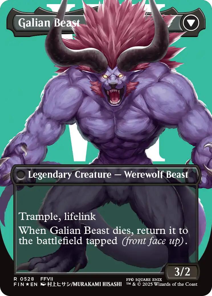 Vincent Valentine // Galian Beast (Borderless) (Surge Foil) [FINAL FANTASY] | The Time Vault CA