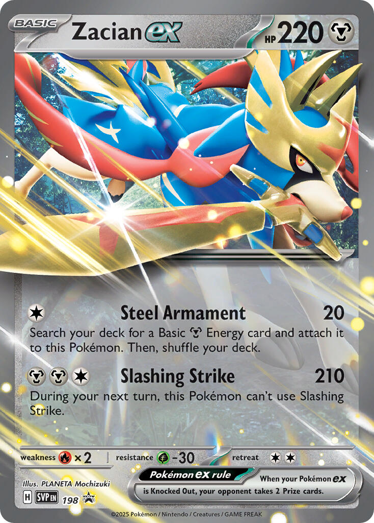 Zacian ex (198) [Scarlet & Violet: Black Star Promos] | The Time Vault CA