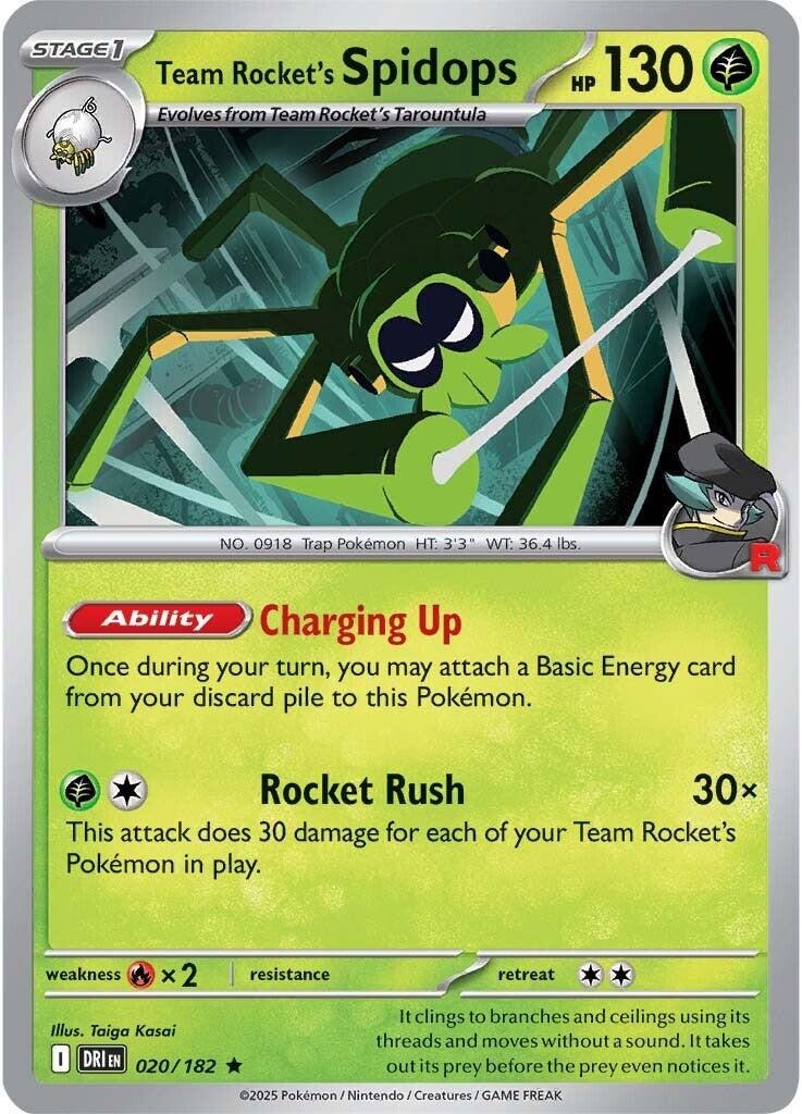 Team Rocket's Spidops (020/182) [Scarlet & Violet: Destined Rivals] | The Time Vault CA