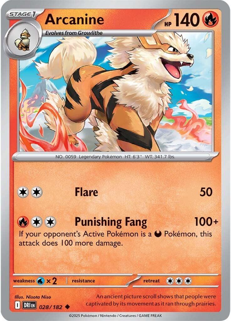 Arcanine (028/182) [Scarlet & Violet: Destined Rivals] | The Time Vault CA