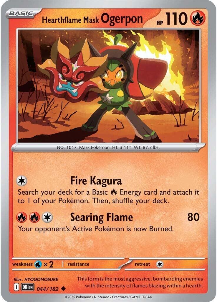 Hearthflame Mask Ogerpon (044/182) [Scarlet & Violet: Destined Rivals] | The Time Vault CA