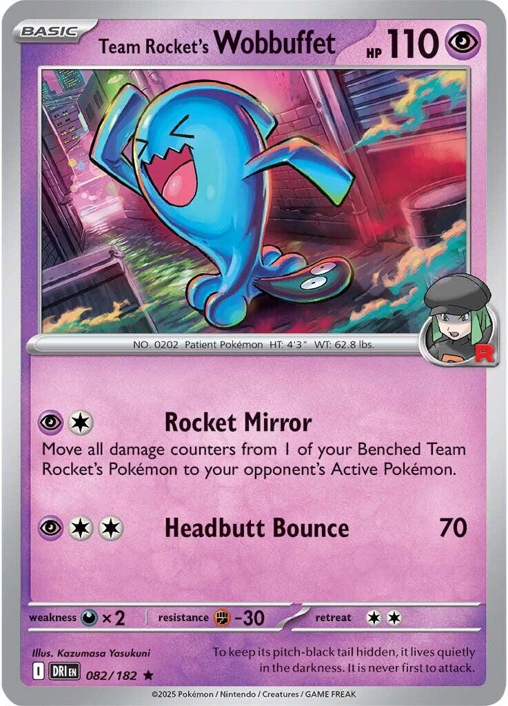 Team Rocket's Wobbuffet (082/182) [Scarlet & Violet: Destined Rivals] | The Time Vault CA