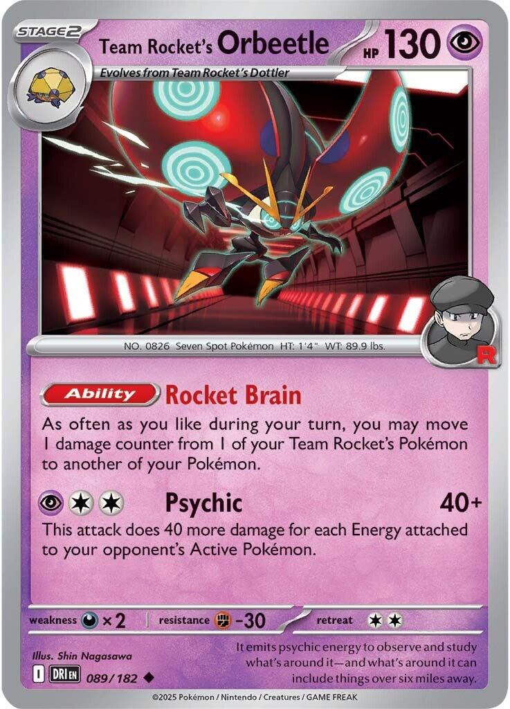 Team Rocket's Orbeetle (089/182) [Scarlet & Violet: Destined Rivals] | The Time Vault CA