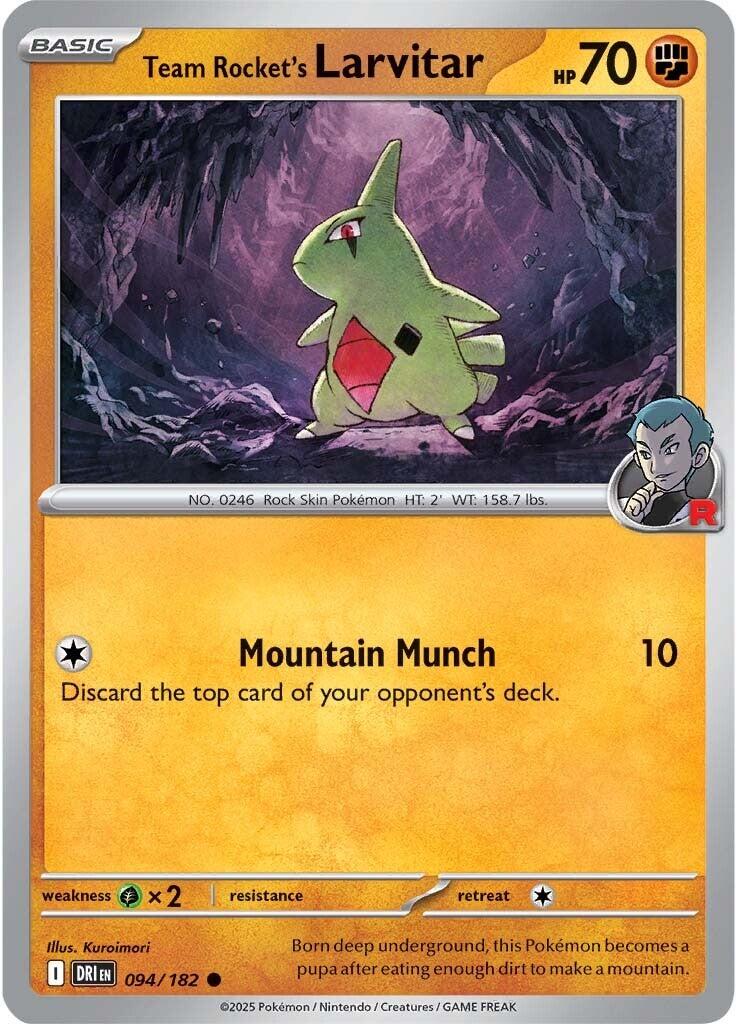 Team Rocket's Larvitar (094/182) [Scarlet & Violet: Destined Rivals] | The Time Vault CA