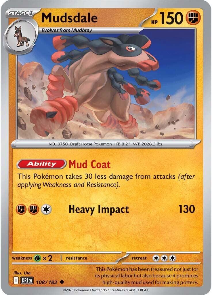 Mudsdale (108/182) [Scarlet & Violet: Destined Rivals] | The Time Vault CA