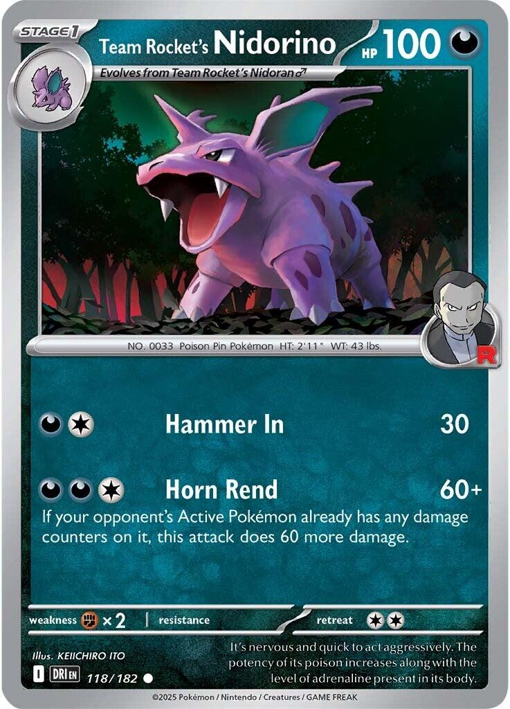 Team Rocket's Nidorino (118/182) [Scarlet & Violet: Destined Rivals] | The Time Vault CA