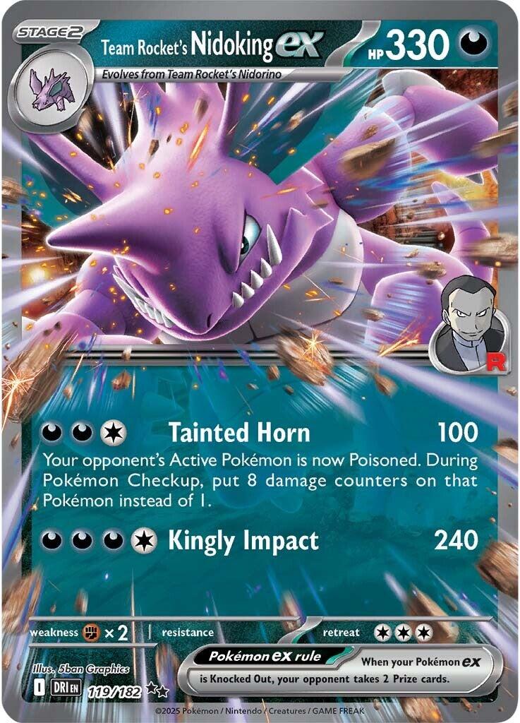 Team Rocket's Nidoking ex (119/182) [Scarlet & Violet: Destined Rivals] | The Time Vault CA