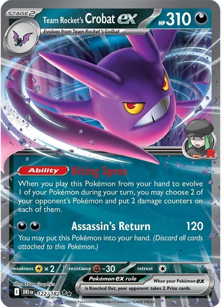 Team Rocket's Crobat ex (122/182) [Scarlet & Violet: Destined Rivals] | The Time Vault CA